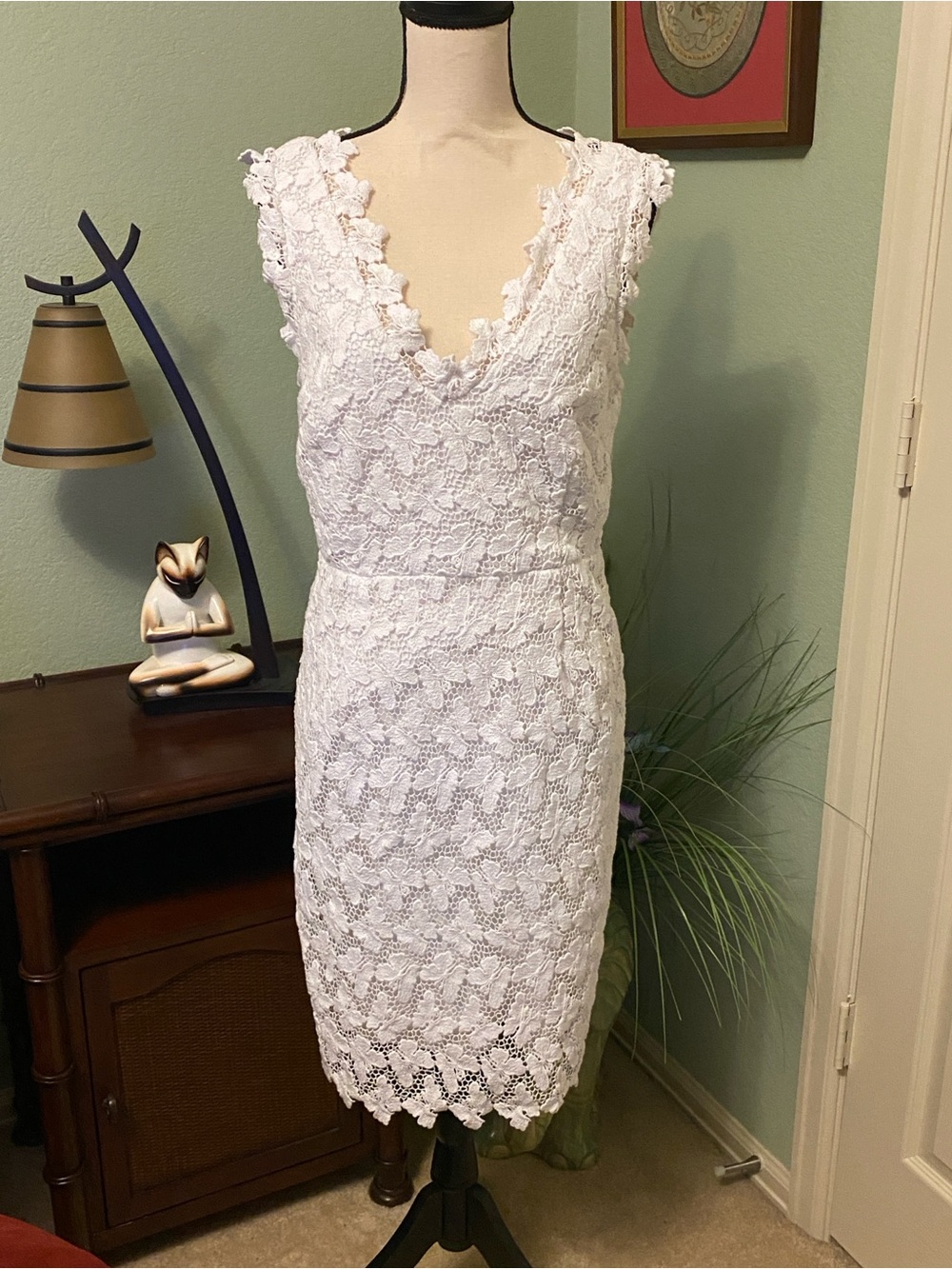 Lilly Pulitzer White Lace Midi Dress